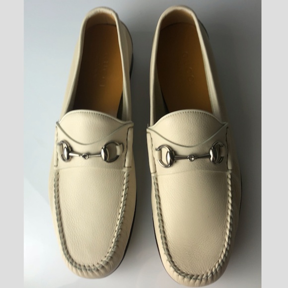 Gucci Other - Gucci Hebron Horsebit Mystic White Loafers G9.5
